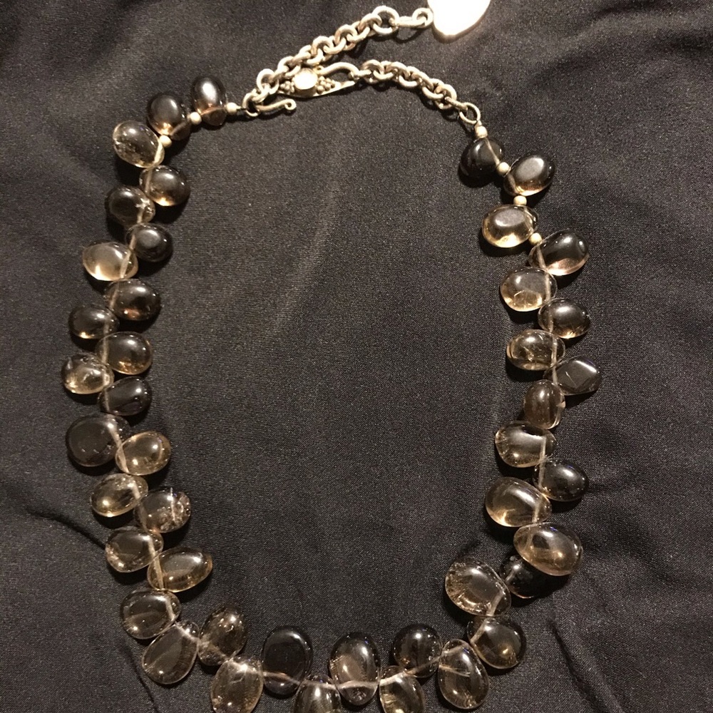 Artisan Smokey Quartz Sterling Adjustable Necklace